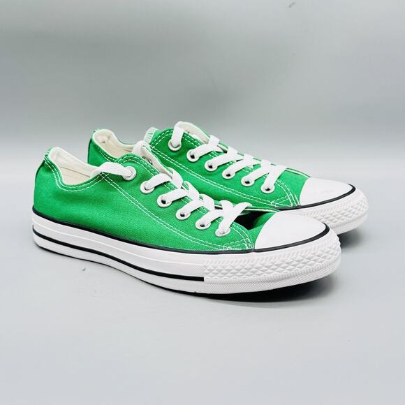 Converse Shoes Womens 7 Green Canvas Chuck Taylor All Star Low Top Sneakers - Picture 2 of 13